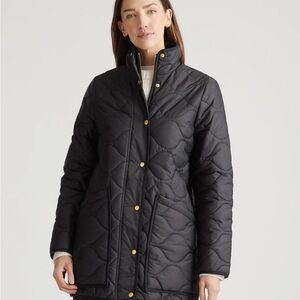 Featherless Quilted Long Puffer Jacket Size L